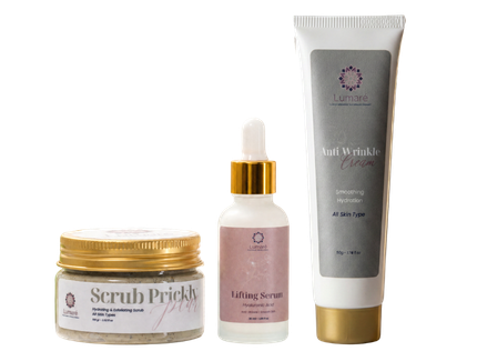 Prickly Pears Scrub + Anti-Wrinkle Cream + Lifting Serum